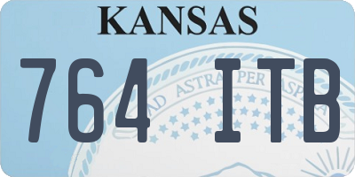 KS license plate 764ITB