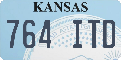 KS license plate 764ITD
