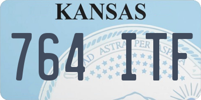 KS license plate 764ITF