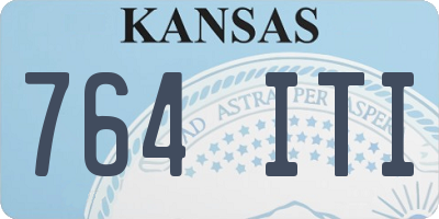 KS license plate 764ITI