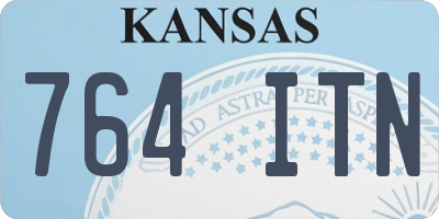 KS license plate 764ITN