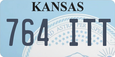 KS license plate 764ITT