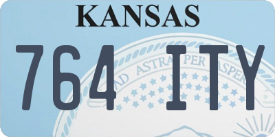 KS license plate 764ITY