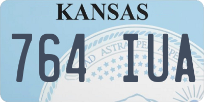 KS license plate 764IUA