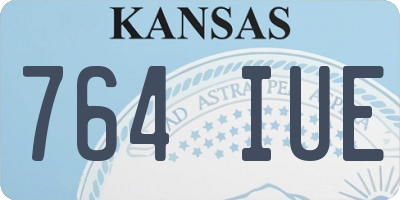 KS license plate 764IUE