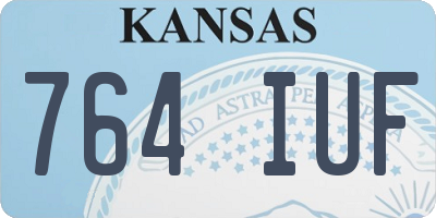 KS license plate 764IUF