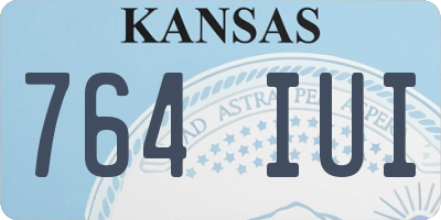 KS license plate 764IUI
