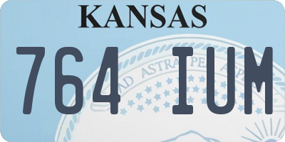 KS license plate 764IUM