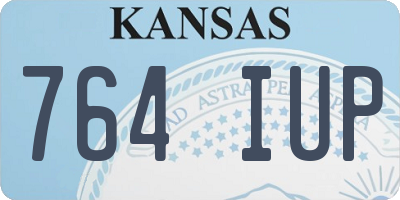 KS license plate 764IUP