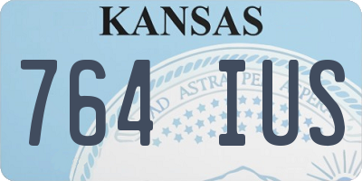 KS license plate 764IUS