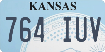 KS license plate 764IUV