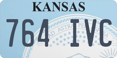 KS license plate 764IVC