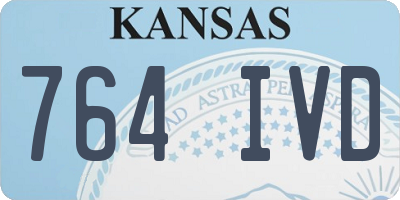 KS license plate 764IVD