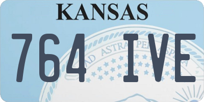 KS license plate 764IVE