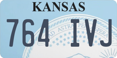 KS license plate 764IVJ