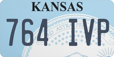 KS license plate 764IVP