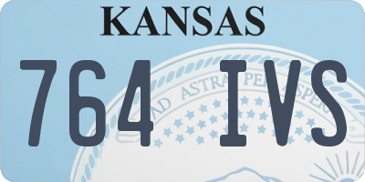 KS license plate 764IVS