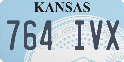 KS license plate 764IVX