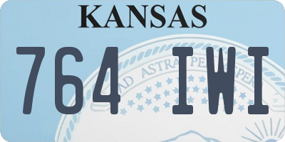 KS license plate 764IWI