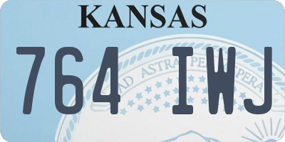 KS license plate 764IWJ