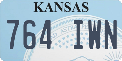 KS license plate 764IWN