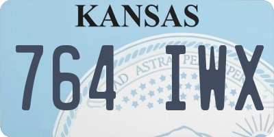 KS license plate 764IWX
