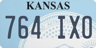 KS license plate 764IXO