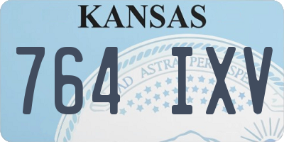 KS license plate 764IXV