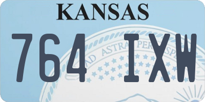 KS license plate 764IXW