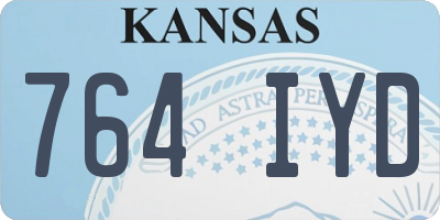 KS license plate 764IYD