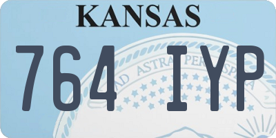 KS license plate 764IYP