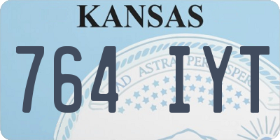 KS license plate 764IYT