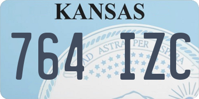 KS license plate 764IZC