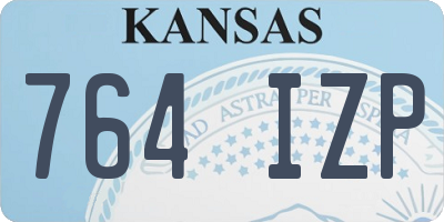KS license plate 764IZP