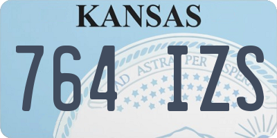 KS license plate 764IZS