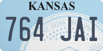 KS license plate 764JAI