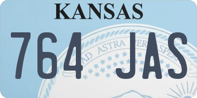 KS license plate 764JAS