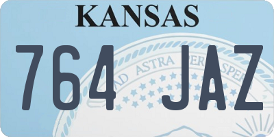 KS license plate 764JAZ