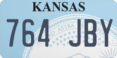 KS license plate 764JBY