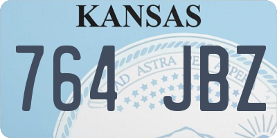 KS license plate 764JBZ