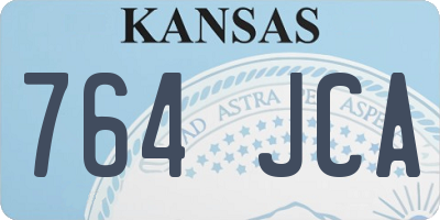 KS license plate 764JCA