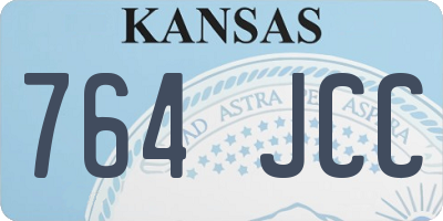 KS license plate 764JCC