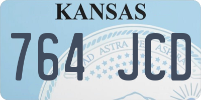 KS license plate 764JCD