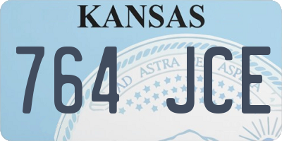 KS license plate 764JCE