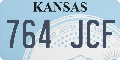 KS license plate 764JCF