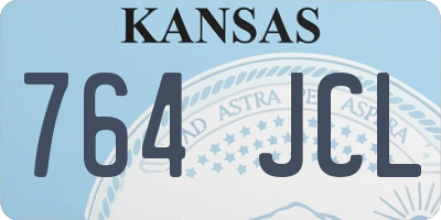 KS license plate 764JCL