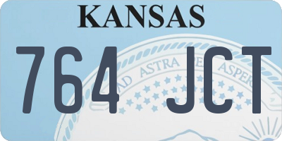 KS license plate 764JCT