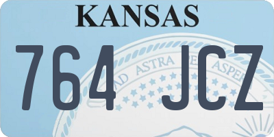 KS license plate 764JCZ