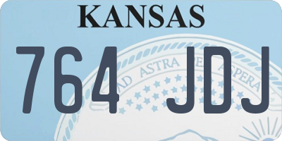 KS license plate 764JDJ