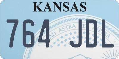 KS license plate 764JDL